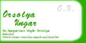 orsolya ungar business card